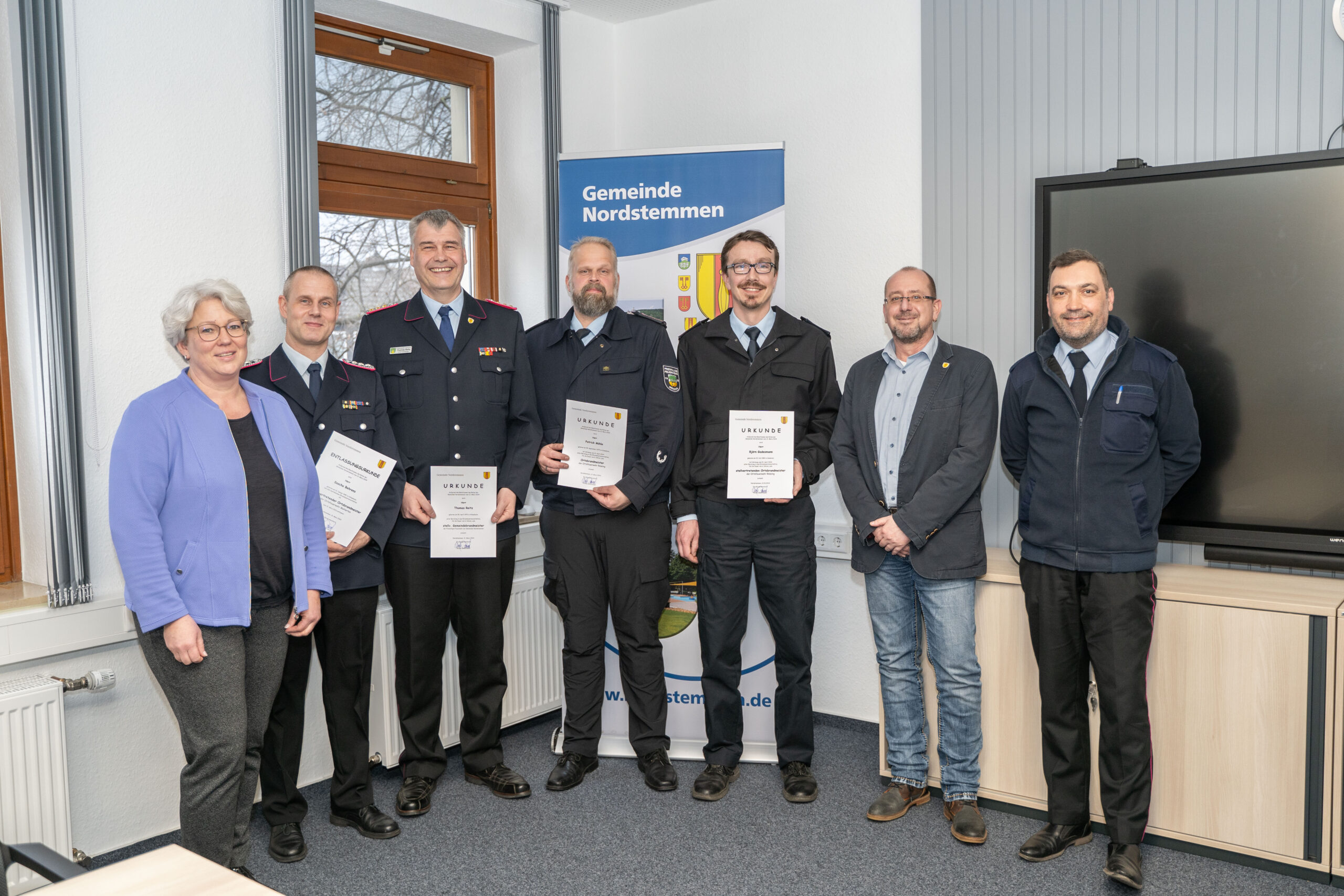 Neue Ernennungen und Verabschiedungen bei der Gemeindefeuerwehr Nordstemmen